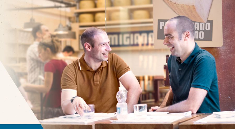 Federico og Antonio har det hyggelig sammen