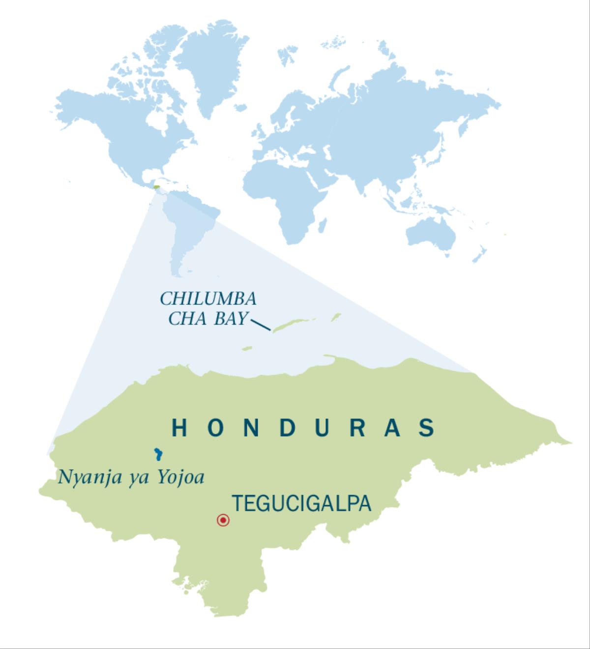 Mapu a dziko la Honduras