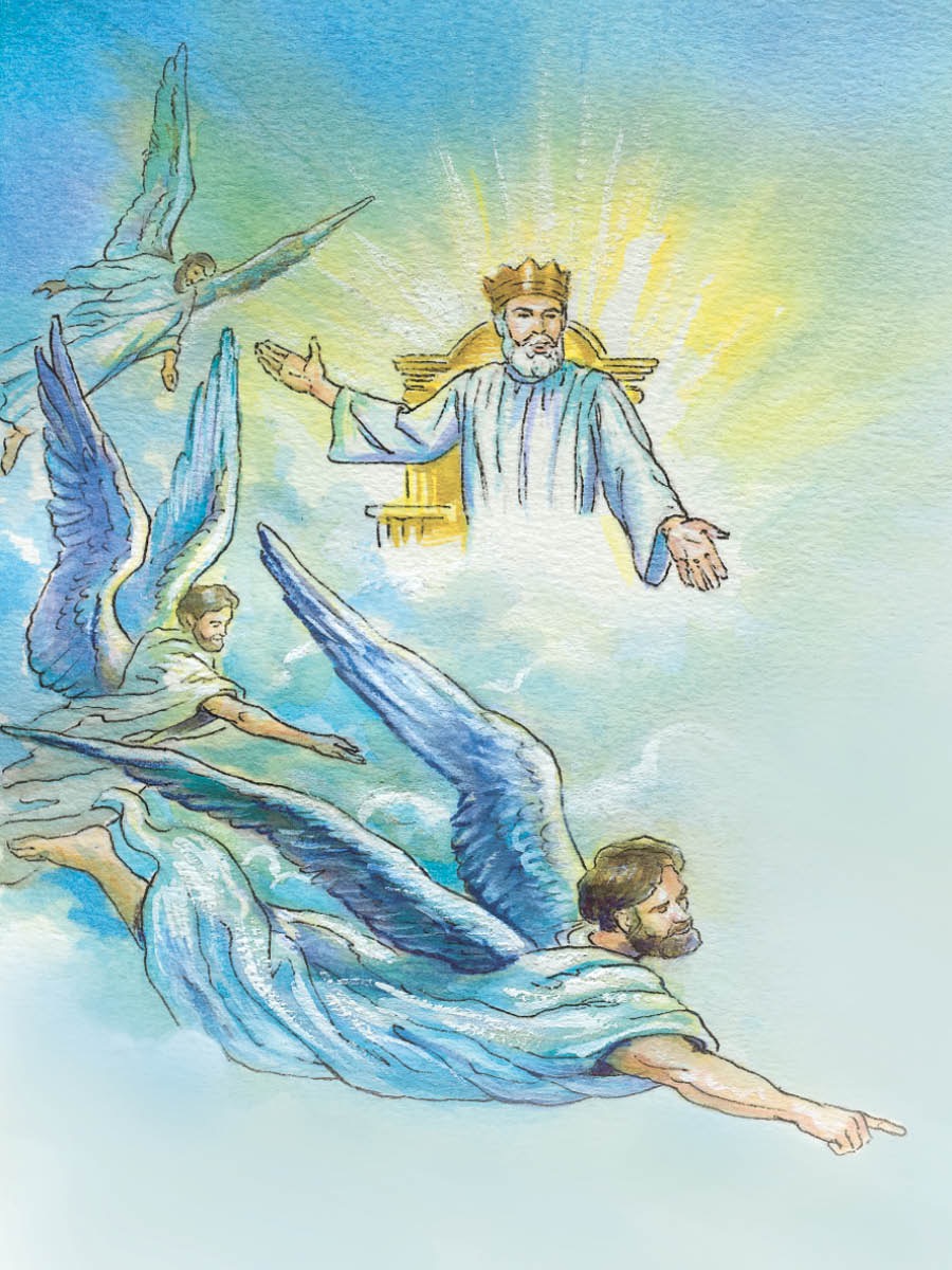 Yesu Kristo, Omugabe w’Obukama bwa Ruhanga, na bamaraika barikwebembera omurimo gw’okuburira