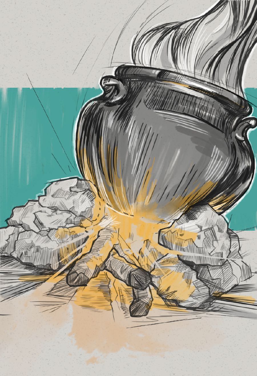 Ilustrasyon diad libro na Biblia ya Ezequiel