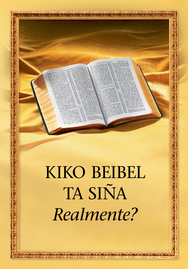 Un Beibel habrí i e título di e buki, “Kiko Beibel Ta Siña Realmente?”