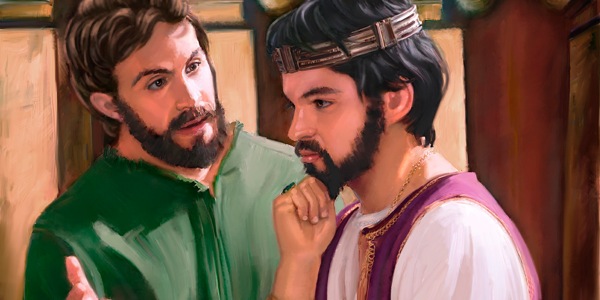 King Josiah listens to his friend Jeremiah