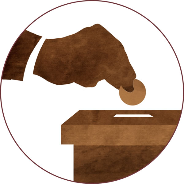 Wanfala man putim selen insaed lo contribution box