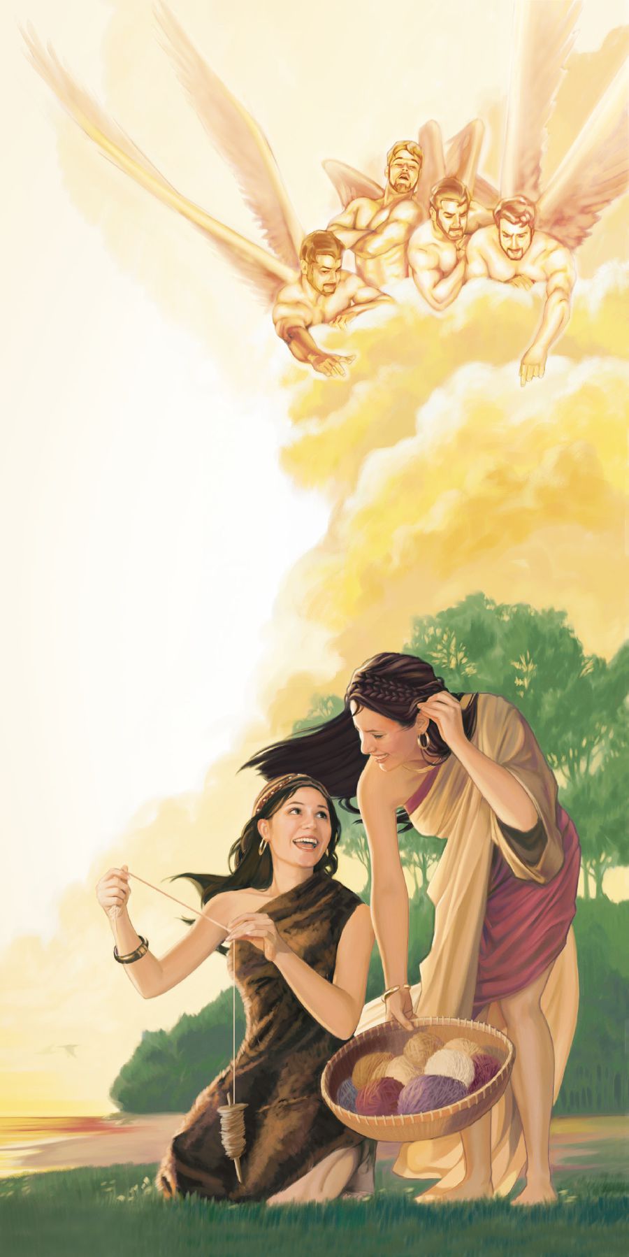 Olketa nogud angel stap long heven and lukluk long olketa woman wea luk naes