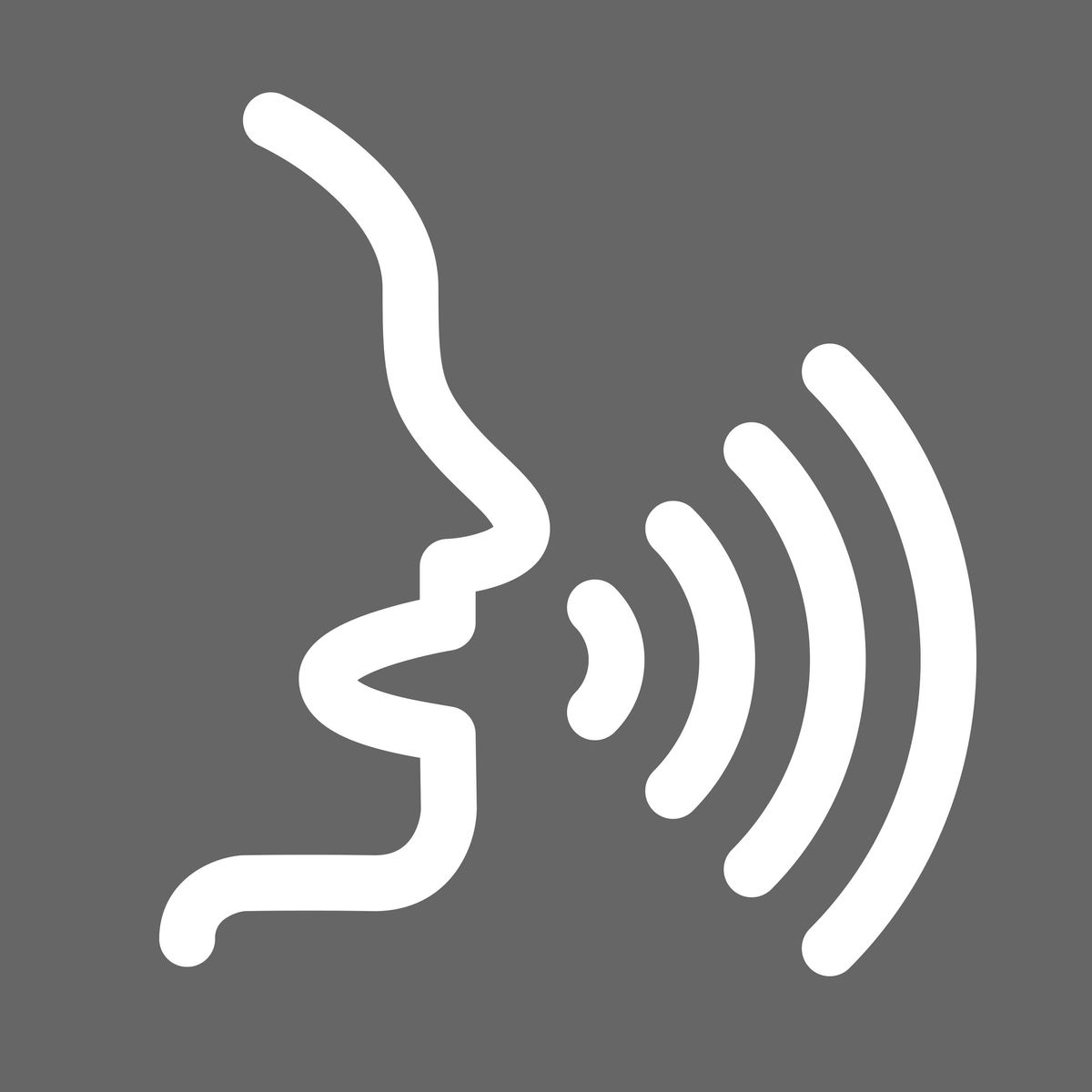 Icon blo wanfala person wea story lo audio.