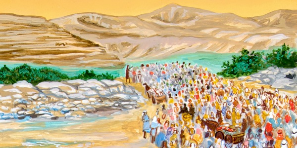 Olketa Israelite katkros long Jordan River