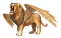 Lion wea garem tufala wing wea stand for Babylonian Empire