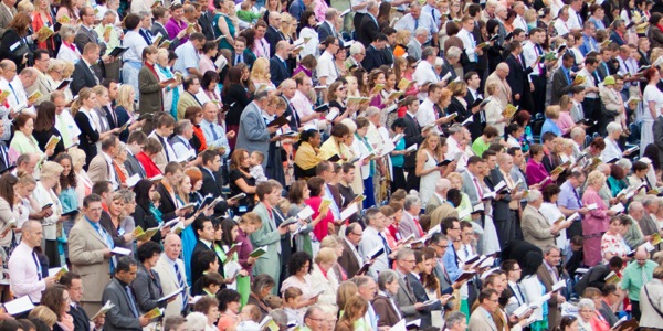 Jehovah’s Witnesses at a convention