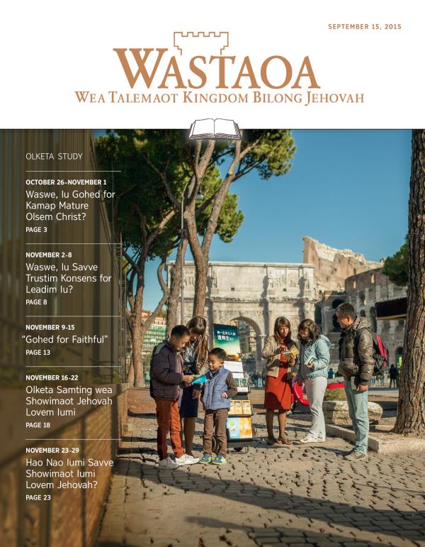 Kava Bilong Wastaoa Study Magasin, September 15, 2015