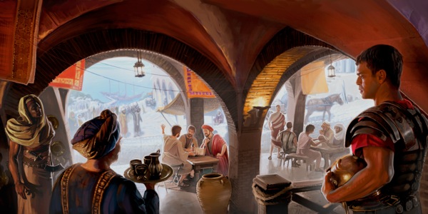 A first-century Christian preaching at a seaport