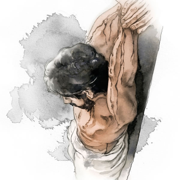Jesus on the torture stake