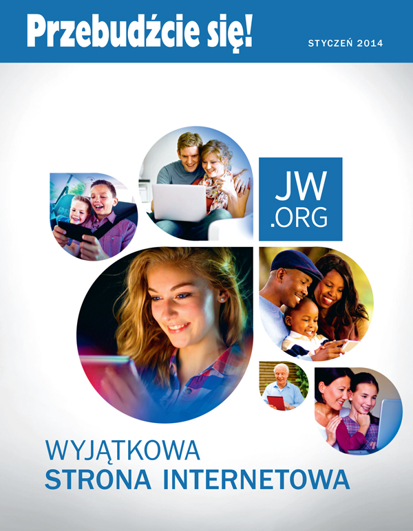 Osoby w różnym wieku przeglądają serwis jw.org