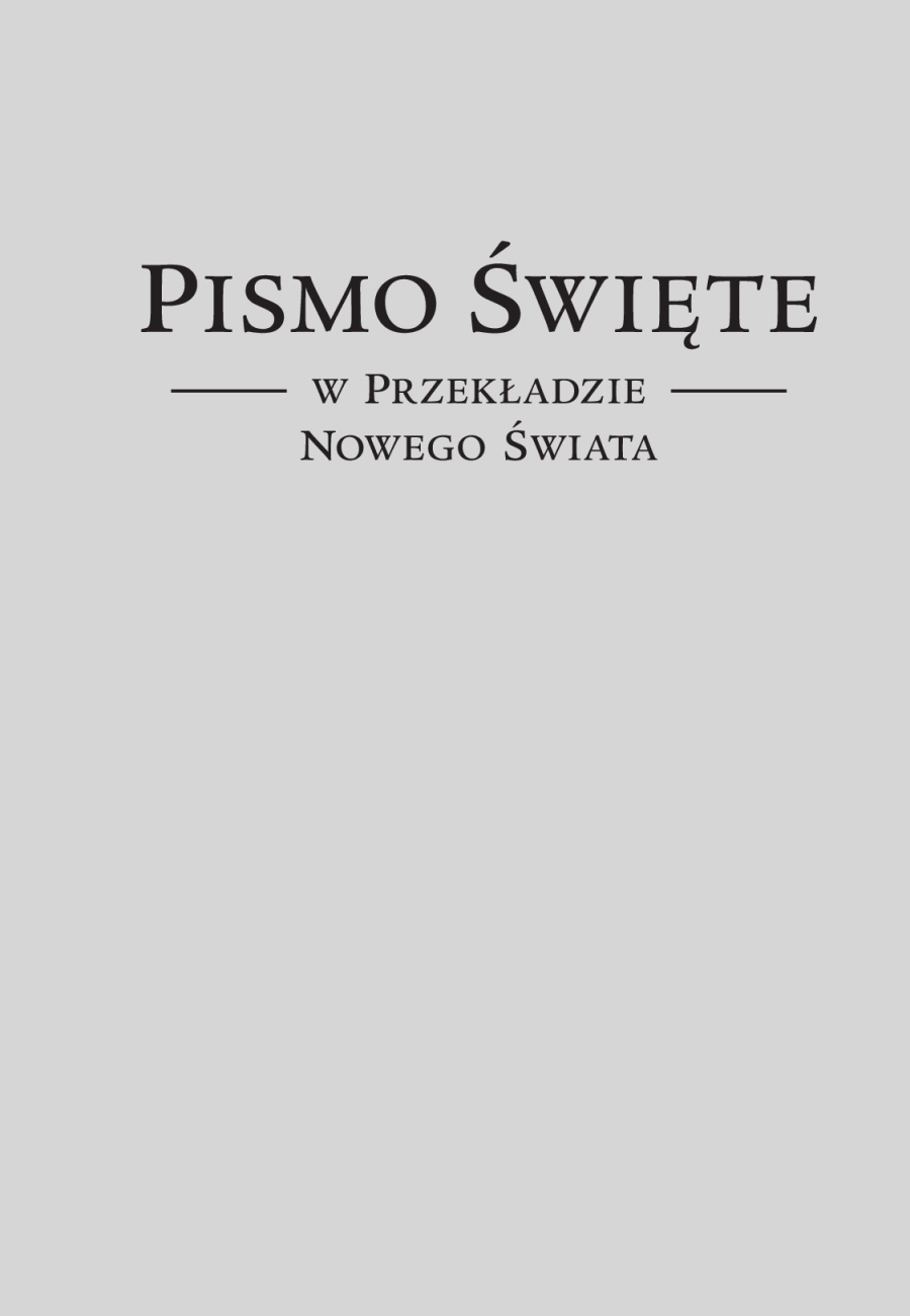 Okładka Pisma Świętego w Przekładzie Nowego Świata