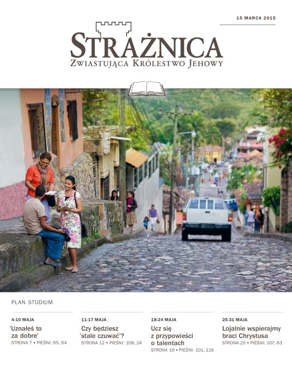 Strona tytułowa Strażnicy z 15 marca 2015 — wydanie do studium