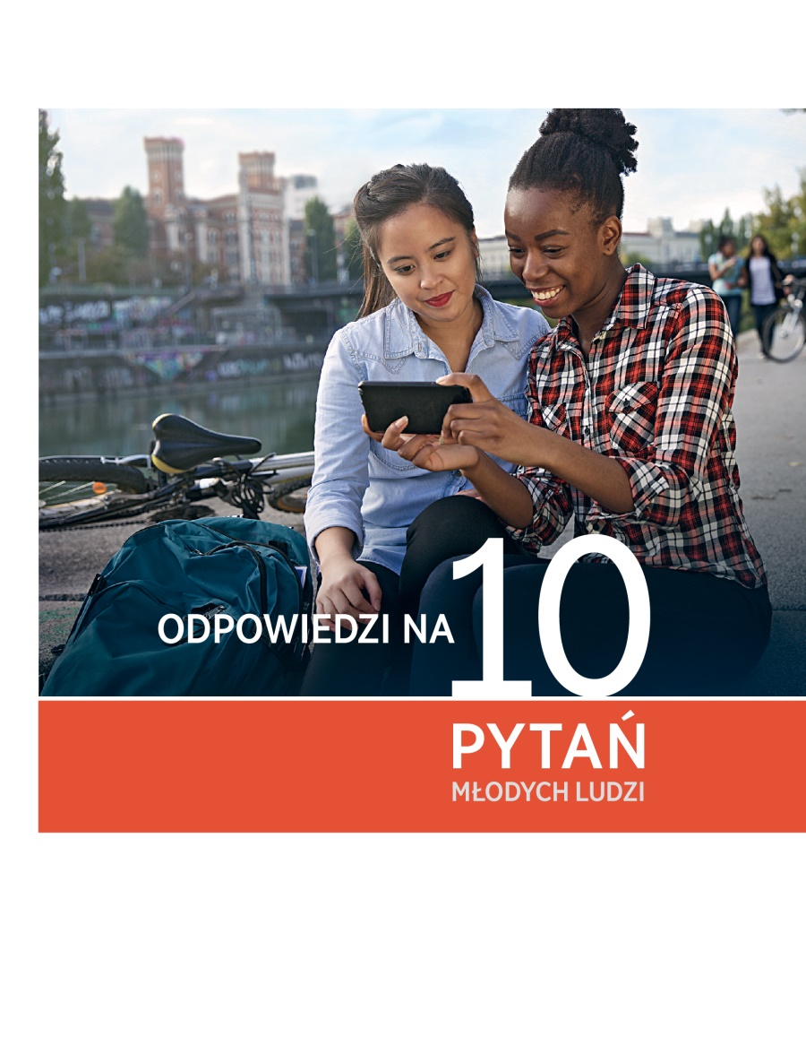 Okładka broszury „Odpowiedzi na 10 pytań młodych ludzi”