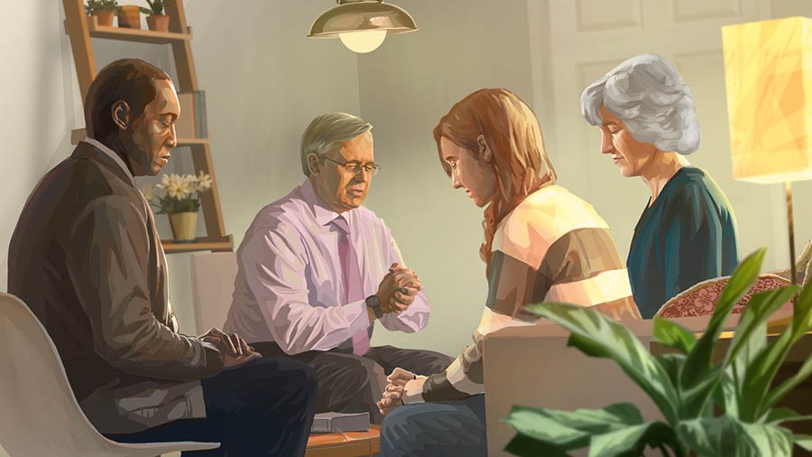 Elder men kapakap rehn sister men me nsensuwed laud; emen elder tohrohr oh sister koahiek men wie rongorong