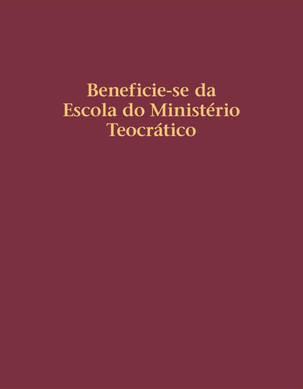 Capa do livro Beneficie-se da Escola do Ministério Teocrático