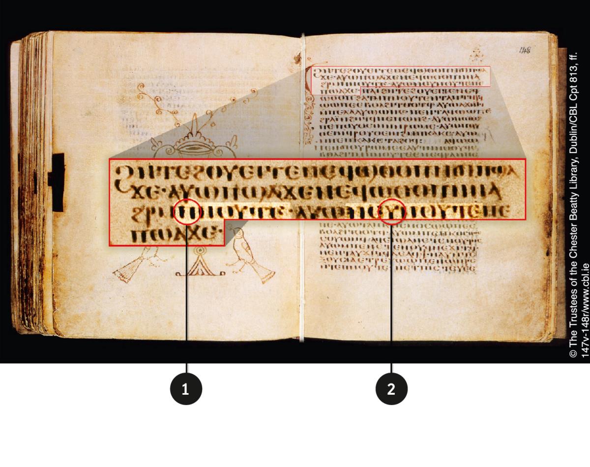 Tradução de João 1:1 em copta saídico