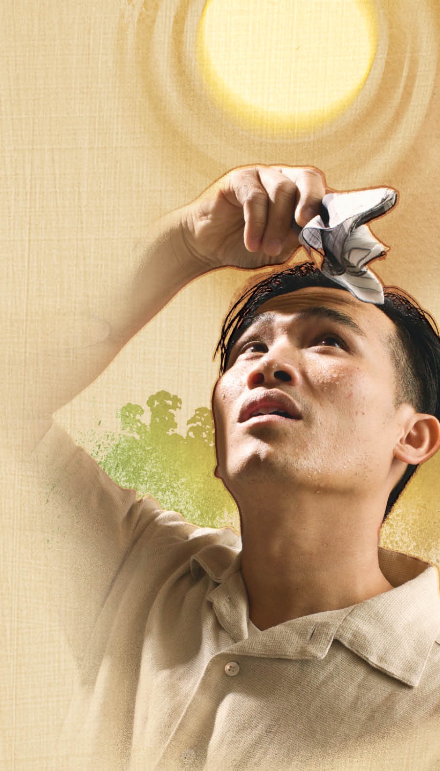 Sanath sentindo o calor do sol