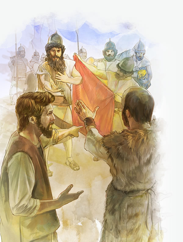 Geazi mentindo para Naamã