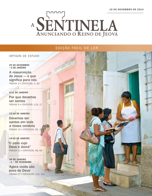 Capa da Edição Fácil de Ler da Sentinela de 15 de novembro de 2014