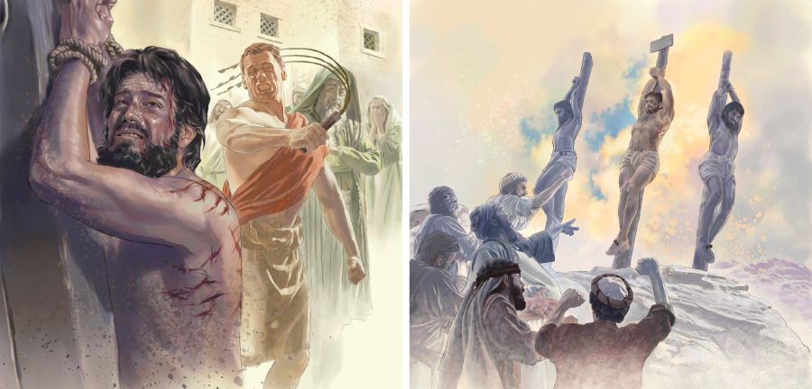 Jesusta seqʼoshanku. Jesús warkhusqa kashan