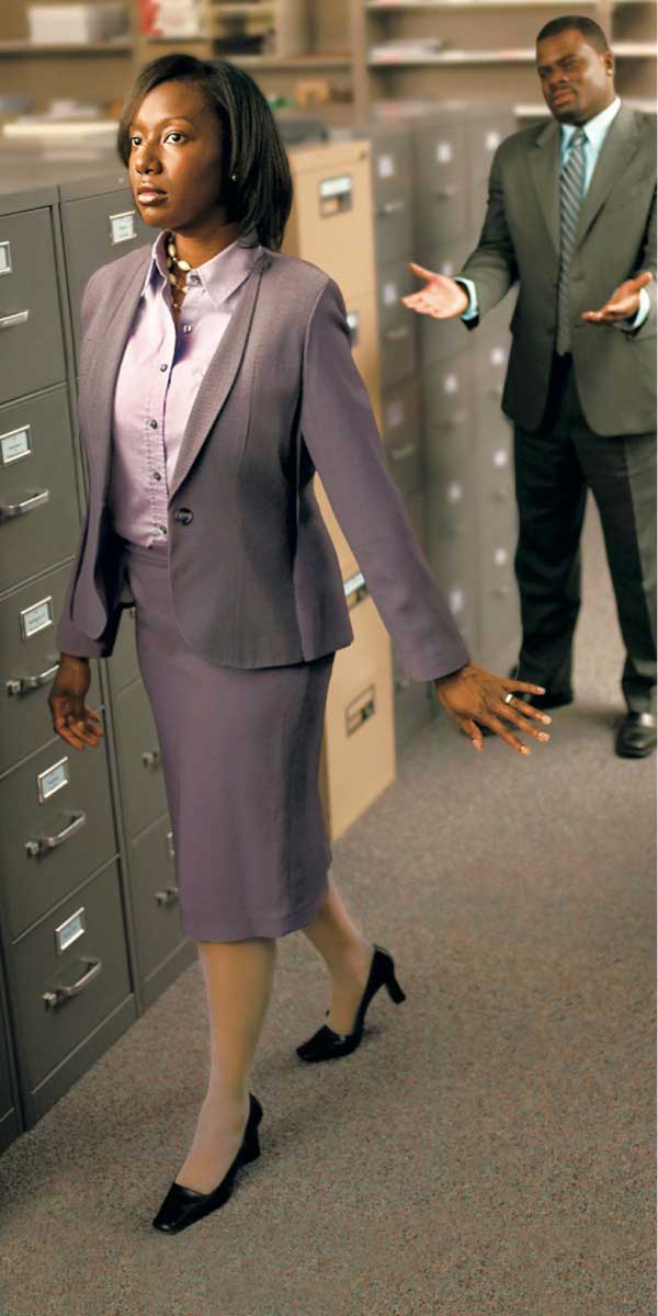 A Christian woman rejecting the advances of a male coworker