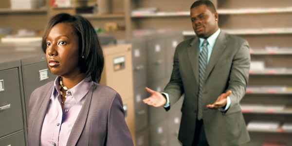 A Christian woman rejecting the advances of a male coworker