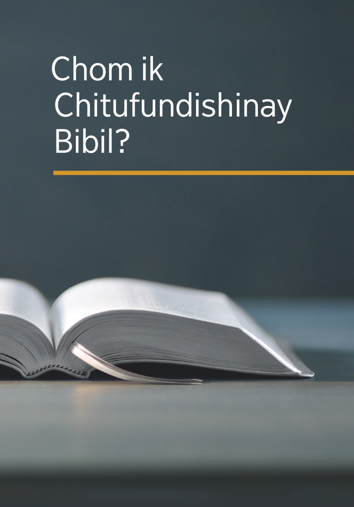 Buku ‘Chom ik Chitufundishinay Bibil?’