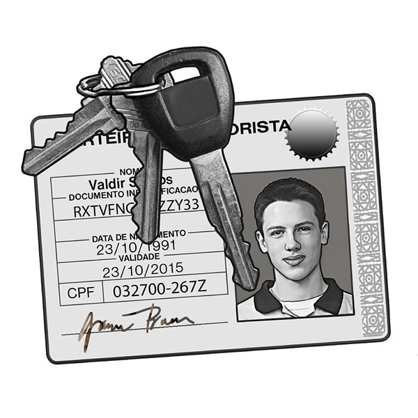 Carnet de conducere și chei de mașină