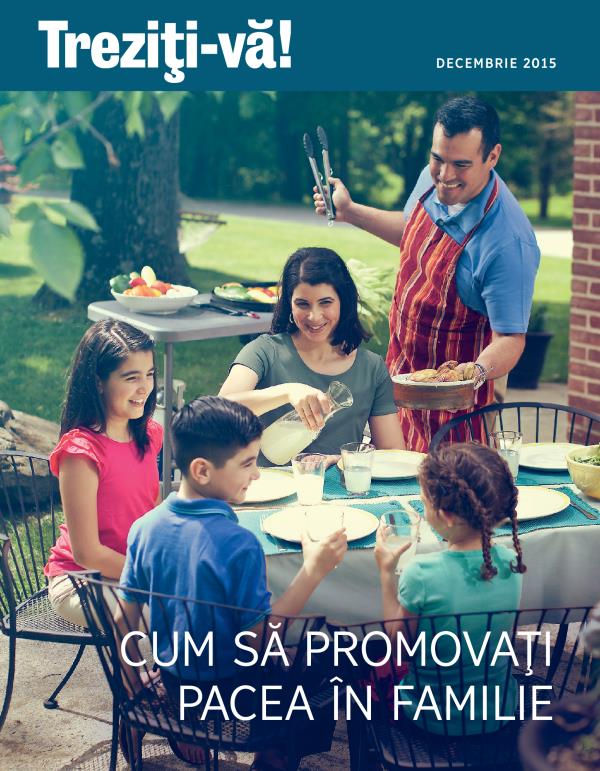 Coperta revistei Treziţi-vă!, decembrie 2015 | Cum să promovăm pacea în familie