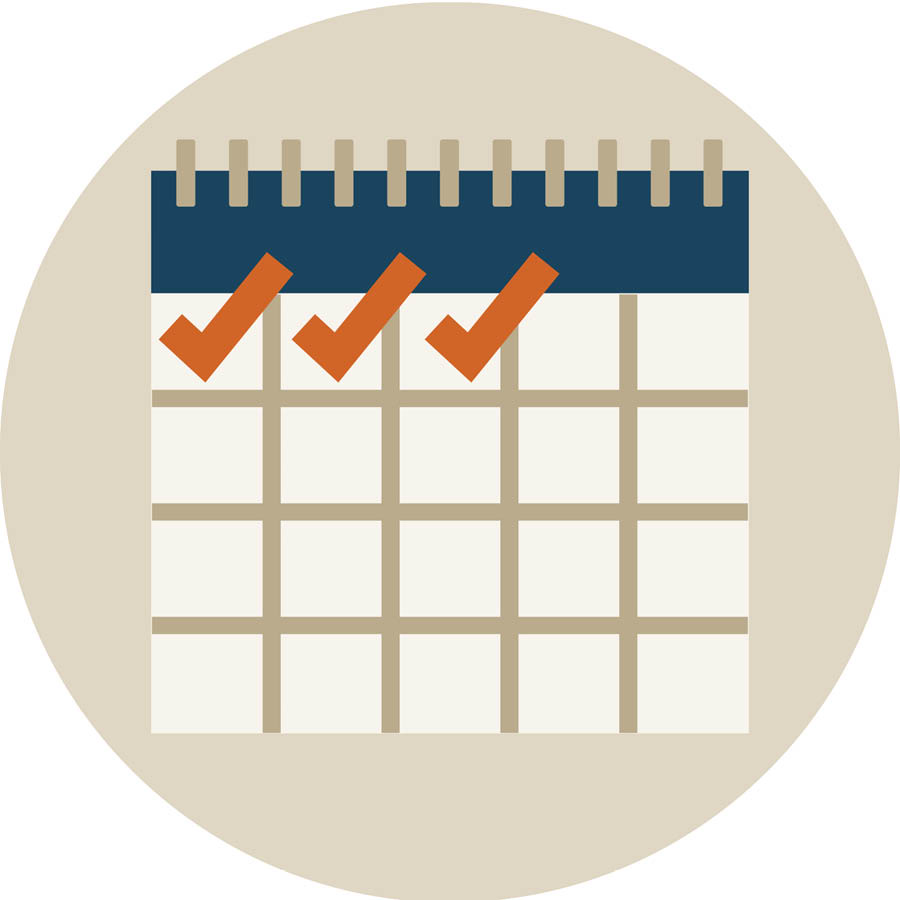 Un calendar cu zile bifate