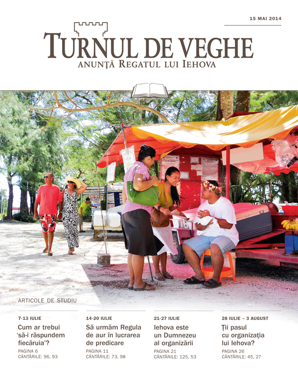 Coperta ediţiei de studiu a Turnului de veghe, 15 mai 2014