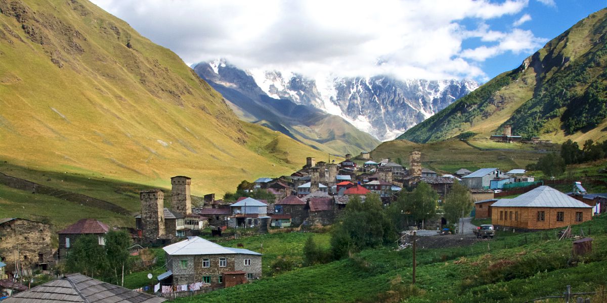 Comunitate din regiunea înaltă Svaneti, Georgia