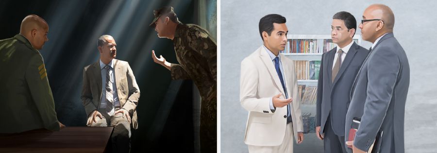 Брат ничего не отвечает на допросе; брат сообщает старейшинам всю правду