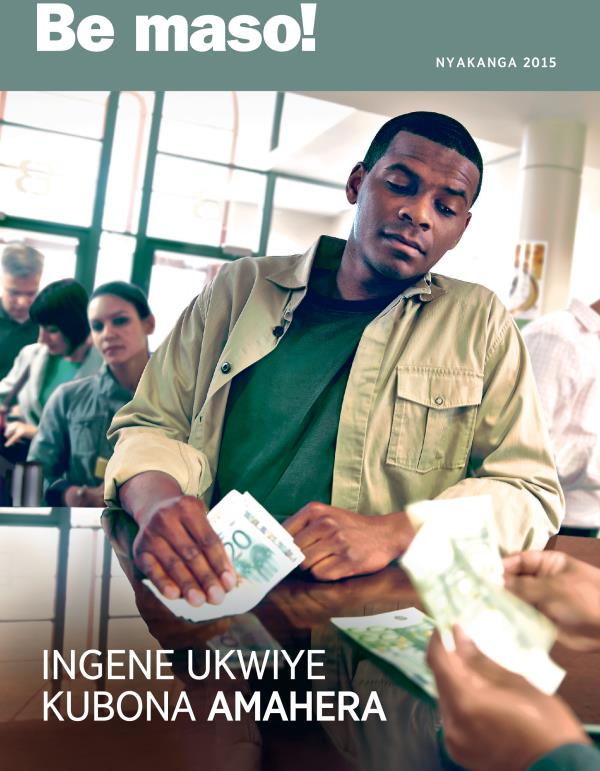 Igipfukisho c’ikinyamakuru Be maso!, Nyakanga 2015 | Ingene ukwiye kubona amahera