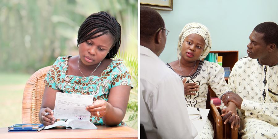 Mbeni ita-wali ayeke sû adésizion ti lo na lê ti carte “Pas de sang” nga na pekoni lo sara lisoro na docteur ti lo