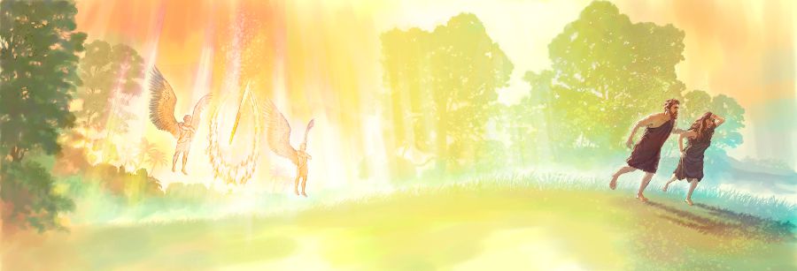 Adam et Ève partent du Paradis