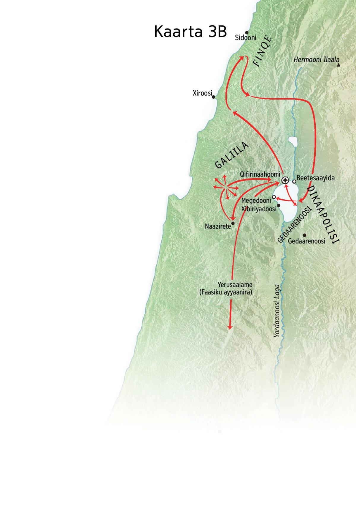Yesuusi Galiilaho, Finqenna Dikaapolisi soqqamino soqqansho leellishanno kaarta