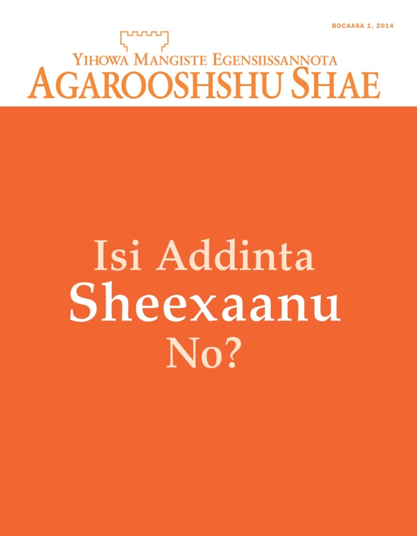 Bocaasa 2014, Agarooshshu Shaeha Aaniidi Qoola | Isi Addinta Sheexaanu No?