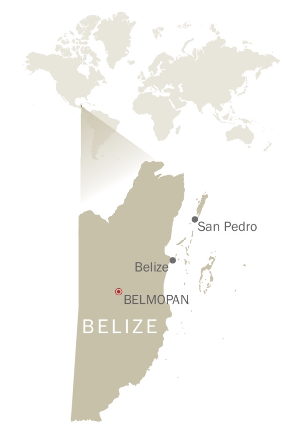 Mapa Belize