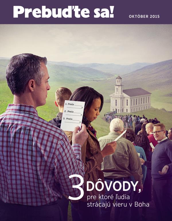 Obálka časopisu Prebuďte sa!, október 2015 | 3 dôvody, pre ktoré ľudia strácajú vieru v Boha