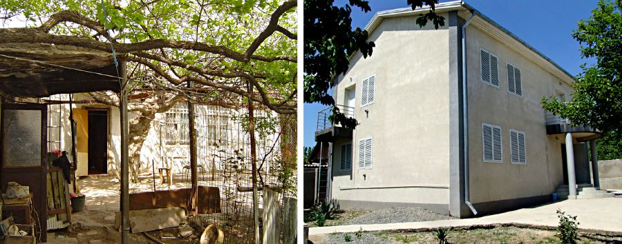 Kraljestvena dvorana, ki je v slabem stanju, in nova kraljestvena dvorana, ki jo je nadomestila.