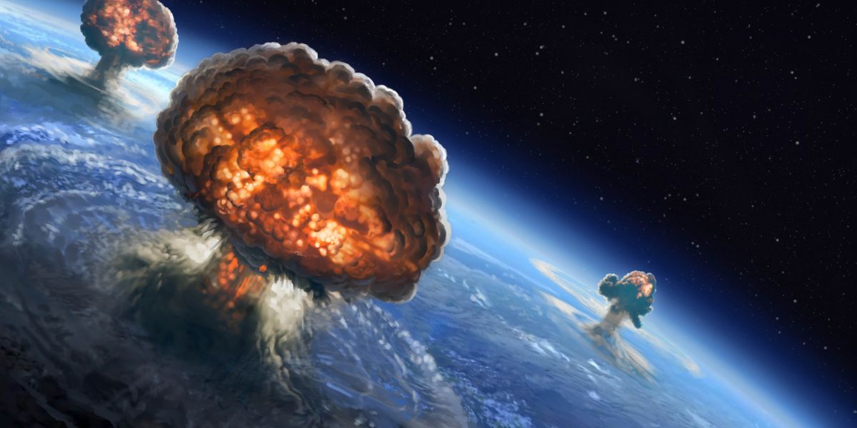 Leru le leholo le bakiloeng ke bomo ea nuclear.