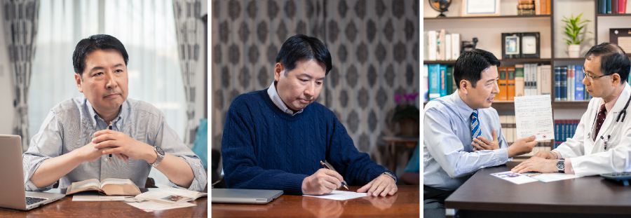 Ntate oa ithuta, o tlatsa foromo ea ngakeng hape o bua le ngaka ea hae