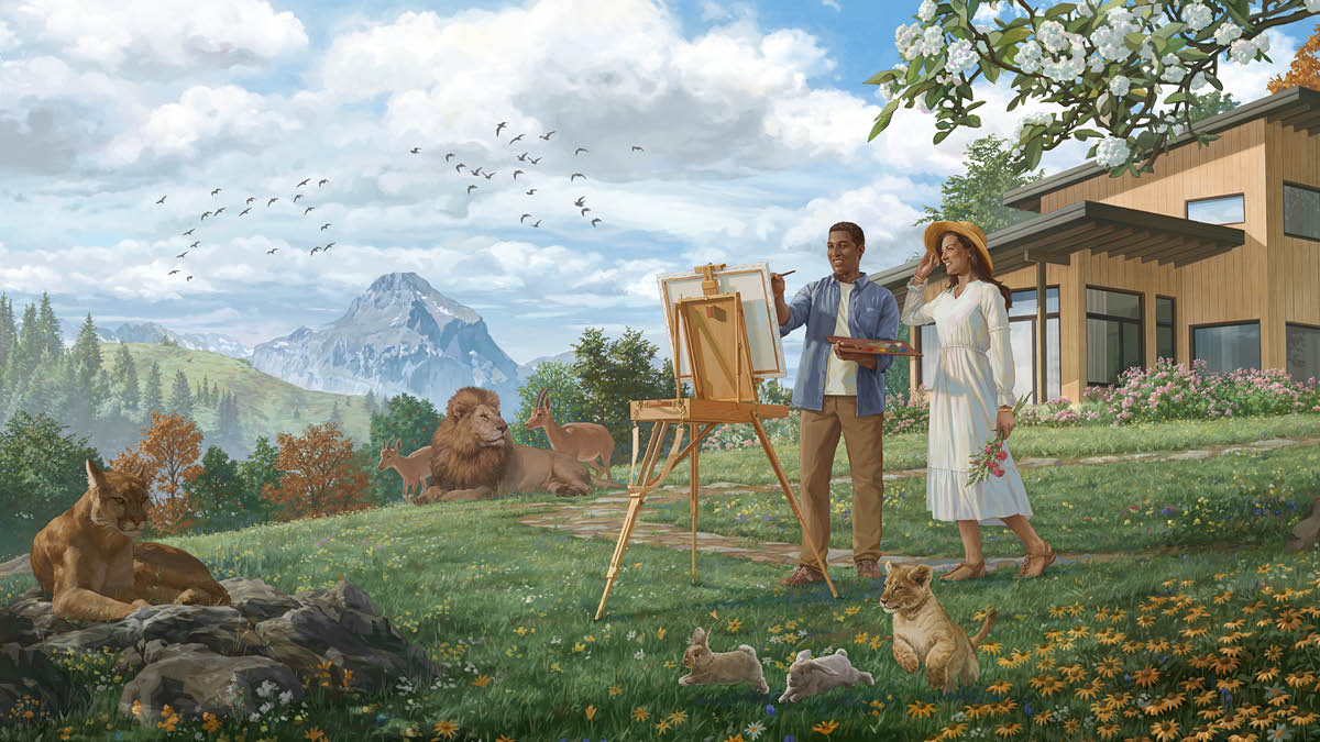 Mora eo oa bo rona o se a le mocha Paradeiseng, o ntse a toroea ha morali oa bo rona a mo shebeletse. Ba pota-potiloe ke lithaba tse ntle, lifate le lipalesa. Pel’a bona ho na le litau, meutlanyane le lipoli tsa thaba ’me kaofela li na le khotso.