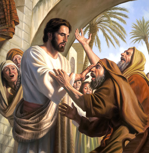 Jesus botar en blind tiggare