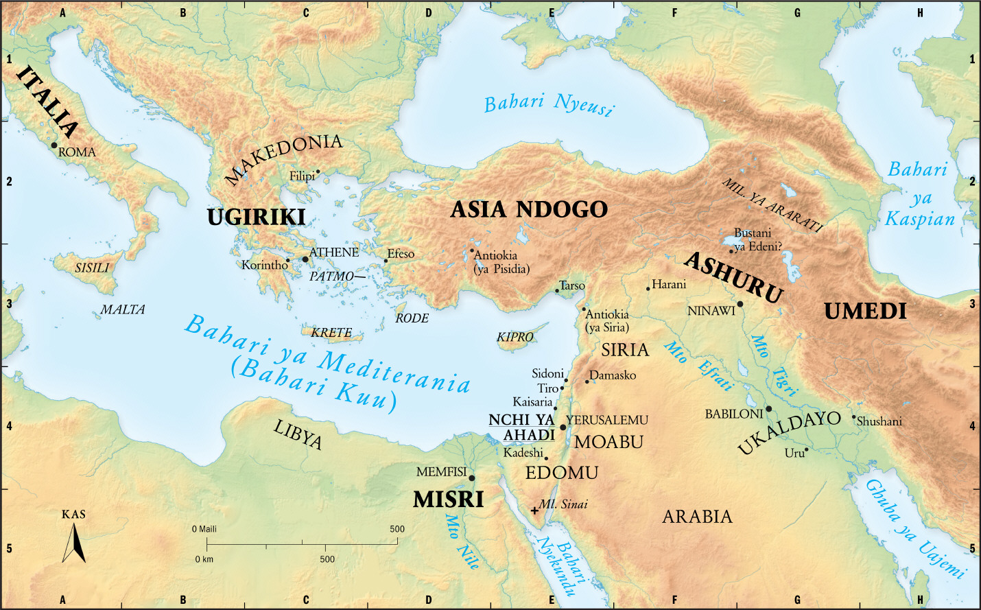 Nchi za Biblia na Miji Mikuu