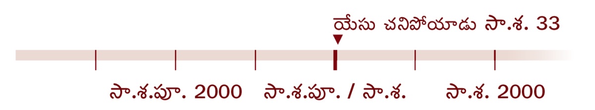 యేసు చనిపోయిన సంవత్సరాన్ని, అంటే సా.శ. 33ని చూపిస్తున్న కాలరేఖ.