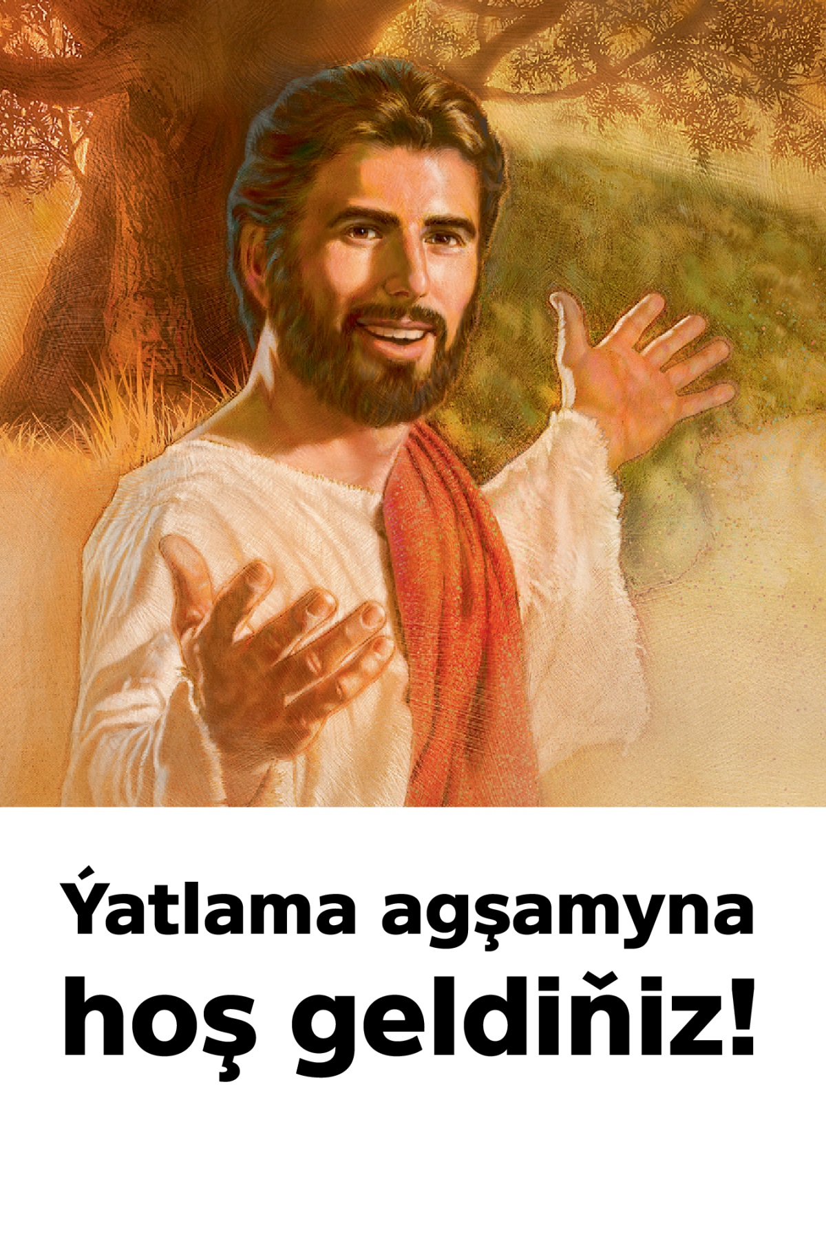 «Ýatlama agşamyna hoş geldiňiz!» diýen çakylyk.